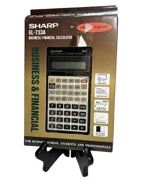 Sharp EL-733A Business Financial Calculator 10 Digit LCD Display Handheld